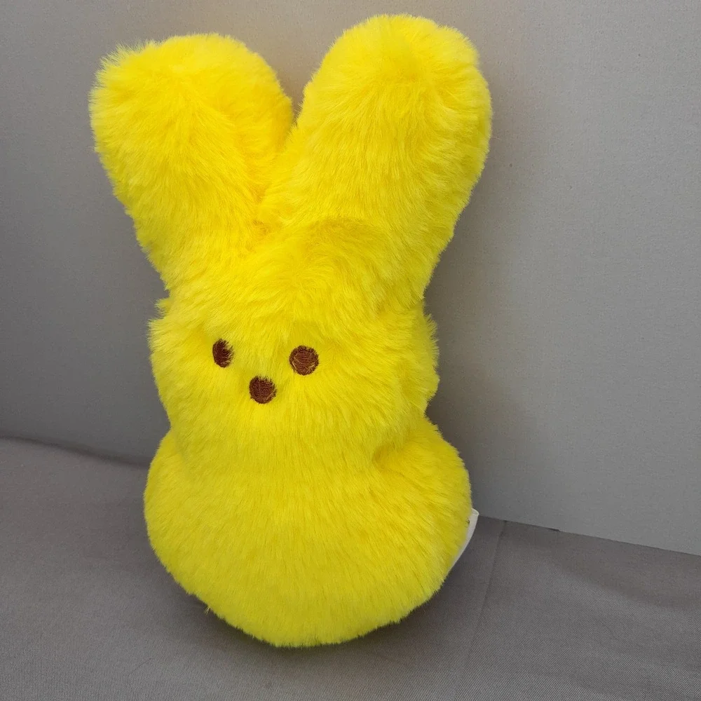 Peeps Yellow Bunny Plush Dan Dee Stuffed Animal Easter 8 Inch Fuzzy Bunny